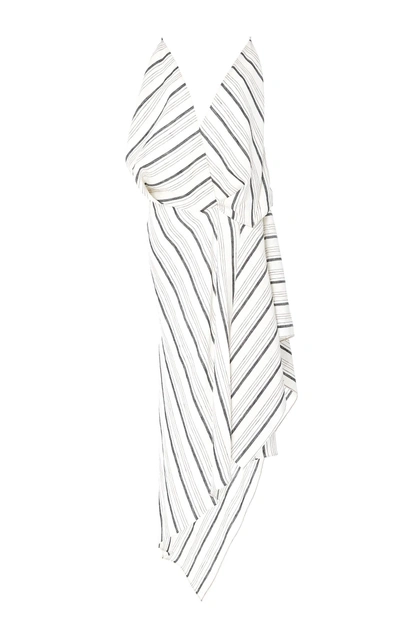 Calcaterra Striped Handkerchief Dress