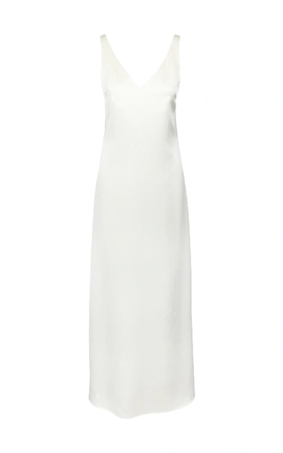 La Collection Grace Silk Sleeveless Maxi Dress In White