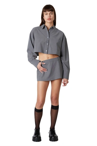 Nia Ariel Skort In Charcoal In Pink