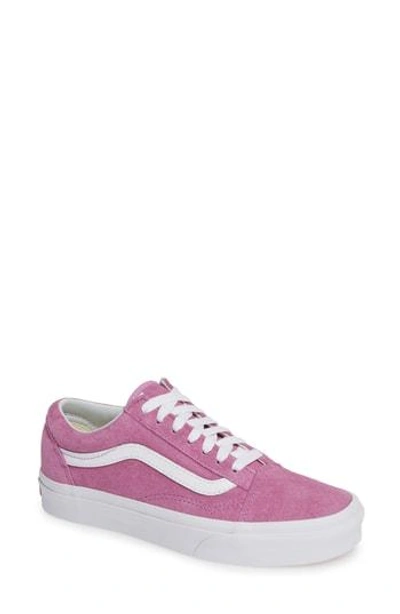 Vans Old Skool Suede Low Top Sneaker In Violet/ True White Suede