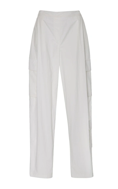 Calcaterra Wide Leg Utility Pant In Ivory
