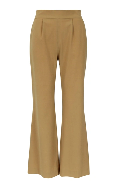 La Collection Elvira Wool Blend Mid-rise Pants In Brown
