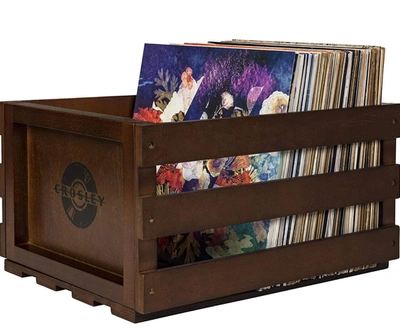 Crosley Record Storage Crate Holds Up To 75 Albums