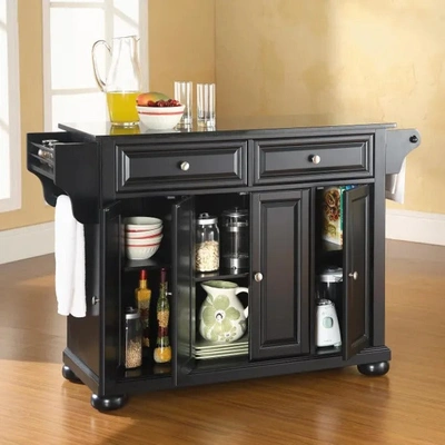 Crosley Furniture - Alexandria Solid Black Granite Top Kitchen Island