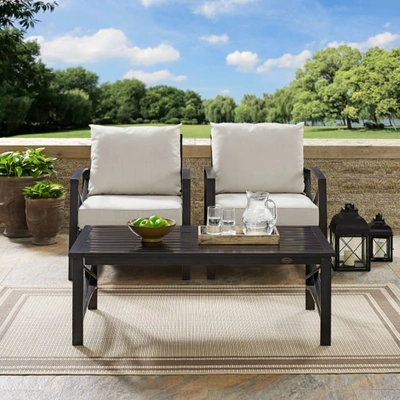Crosley Furniture Kaplan 3-piece Outdoor Chat Set