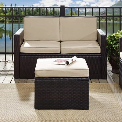 Crosley Furniture Palm Harbor Outdoor Wicker Ottoman