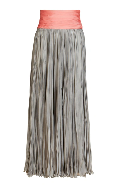 Lana Mueller Ifoema Pleated Midi Skirt In Grey