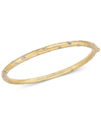 Kate Spade Crystal Bangle In Clear Gold