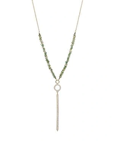 Nadri Mira Two-way Lariat Necklace, 36 In Green/gold