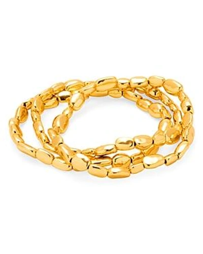 Gorjana Avery Bead Bracelets, Set Of 3 In Gold