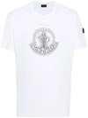 Moncler Cotton T-shirt With Frontal Logo In White