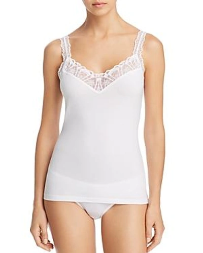 Hanky Panky Lace Trim Cotton Camisole In White