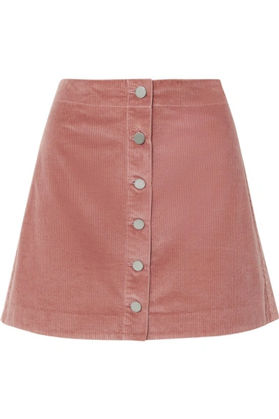 Elizabeth And James Prewitt Cotton-corduroy Mini Skirt In Pink