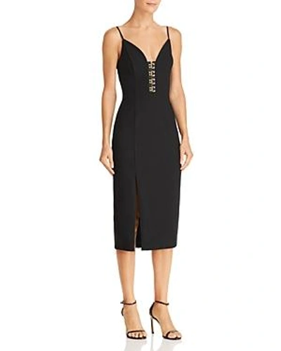 Finders Keepers Advance Body-con Midi Dress In Black
