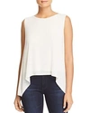 B Collection By Bobeau Faith Asymmetric Layered Tank In Ivory