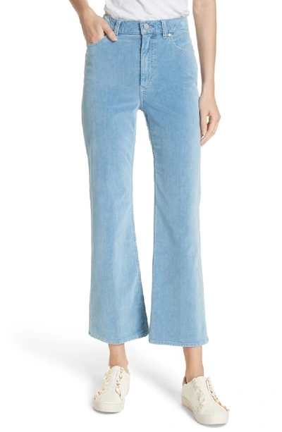 Rebecca Taylor Ines Kick Bootcut Velveteen Jeans In Midiws