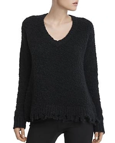 Atm Anthony Thomas Melillo Destroyed Chenille Sweater In Black