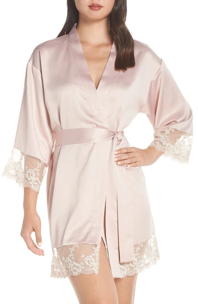 Flora Nikrooz Alessia Charm Satin Robe In Shell Pink