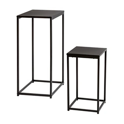 Honey Can Do Honey-can-do Set Of 2 Square Side Tables