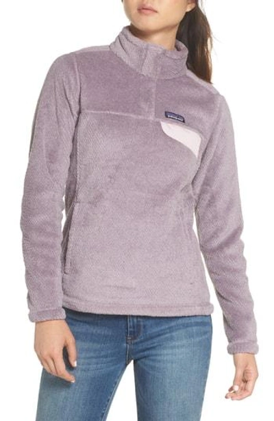 Patagonia Re-tool Snap-t Fleece Pullover In Smokey Violet Purple X-dye