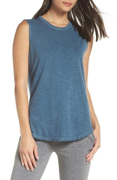 Alternative Inside Out Muscle Tee In Mineral Blue Pigment