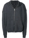 Andrea Ya'aqov Zip Knitted Hoodie - Grey