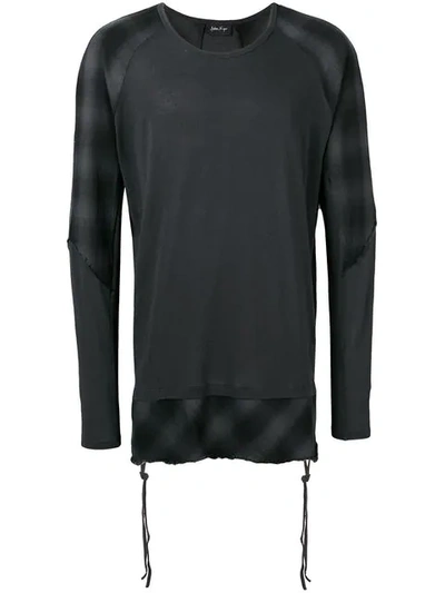 Andrea Ya'aqov Check Panel Longsleeved Top - Grey