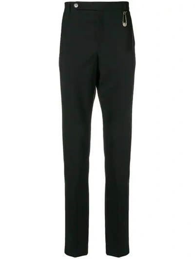 Versus Safety Pin Tailored Trousers - Black
