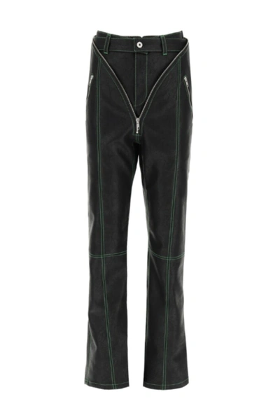 Y/project Black Leather Trousers