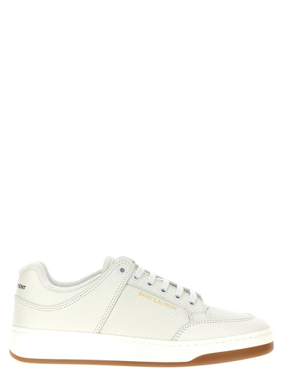 Saint Laurent Perforated Leather Sl/61 In White