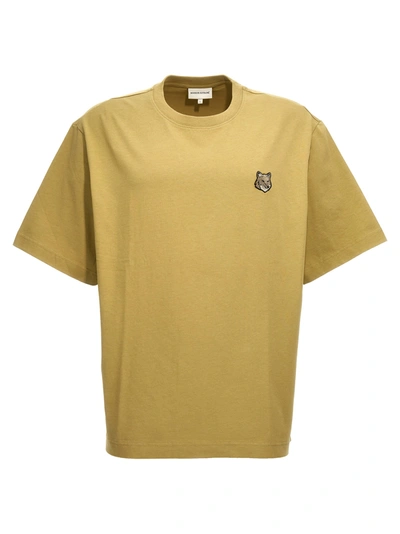 Maison Kitsuné Bold Fox Head T-shirt In Yellow