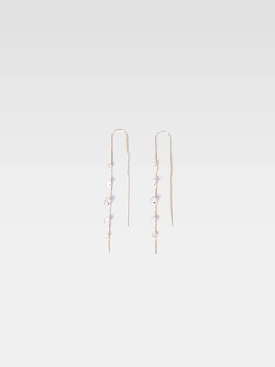 French Connection Long Diamante Earring Gold