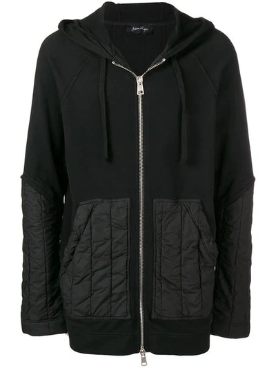 Andrea Ya'aqov Padded Panel Zip Hoodie - Black