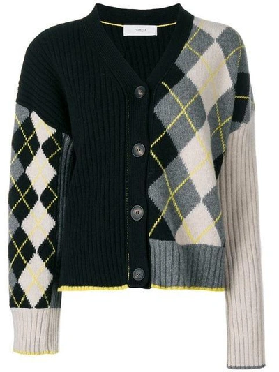 Pringle Of Scotland Argyle Knit Cardigan - Grey