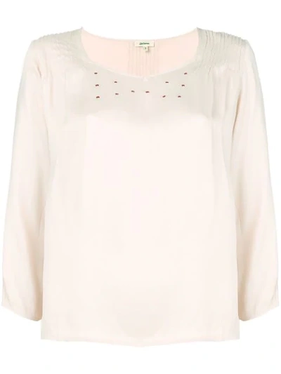 Bellerose Stitched Detail Top In Pink