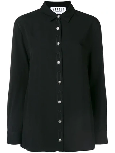 Versus Safety Pin Embroidered Shirt - Black
