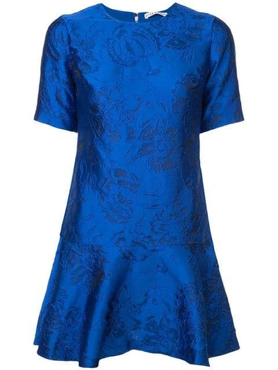 Alice And Olivia Alice+olivia Ruffled Hem Dress - Blue