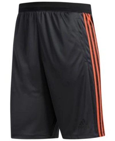 Adidas Originals Adidas Men's Designed 2 Move Climalite Three-stripe 10" Shorts In Carbon Amber