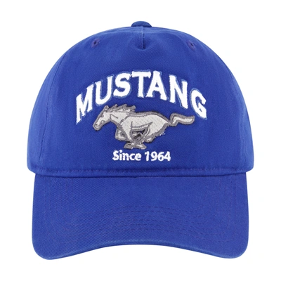 Ford Mustang Sculpted 3d Embroidery Baseball Hat In Blue