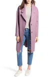 Kendall + Kylie Kendall And Kylie Drop Shoulder Coat In Lilac