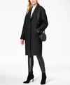 Kendall + Kylie Drop Shoulder Midi Coat In Black