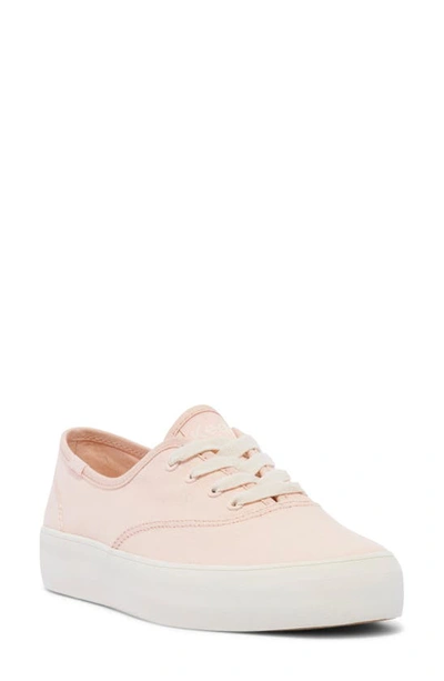 Keds Champion Platform Sneaker In Light/ Pastel Red Canvas