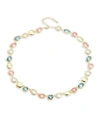 Saks Fifth Avenue Multicolored Crystal Necklace In Gold