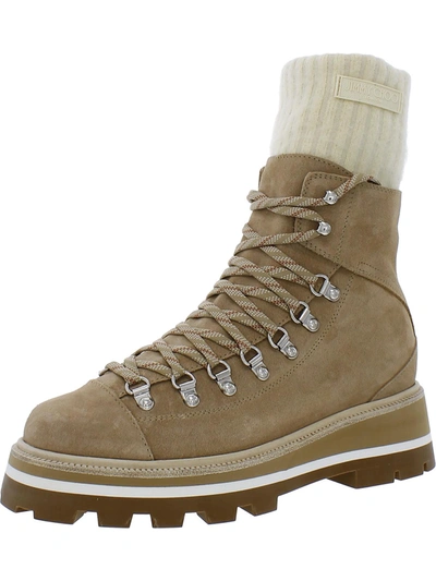 Jimmy Choo Chike   Womens Suede Round Toe Boots In White
