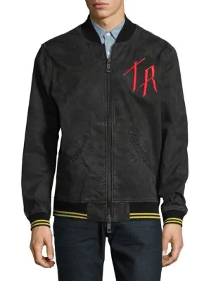 true religion camo bomber jacket
