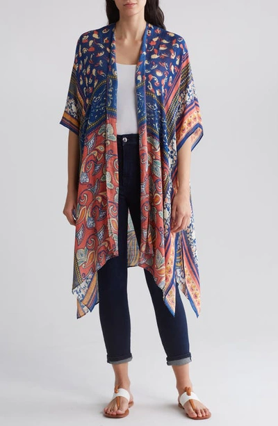 Vici Collection Love Stories Paisley Cover-up Wrap In Blue