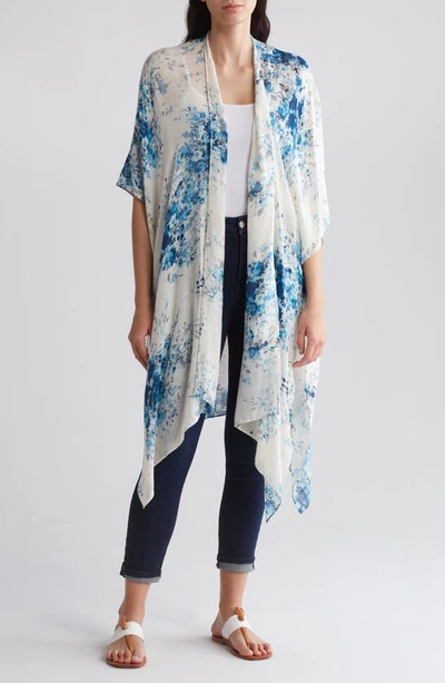 Vici Collection Freshen Your Day Cover-up Wrap In Ivory/ Blue