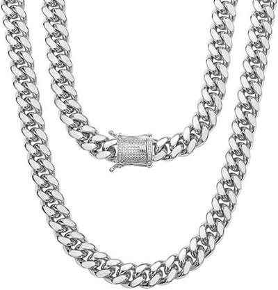 Stephen Oliver 18k Gold Cable Cz Necklace In Silver