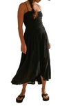 Free People Sparkling Moment Cotton Midi Sundress In Black