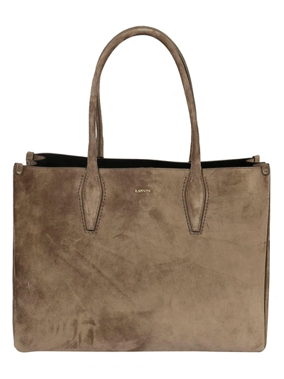 Lanvin Nano Medium Shopper Bag In Light Brown
